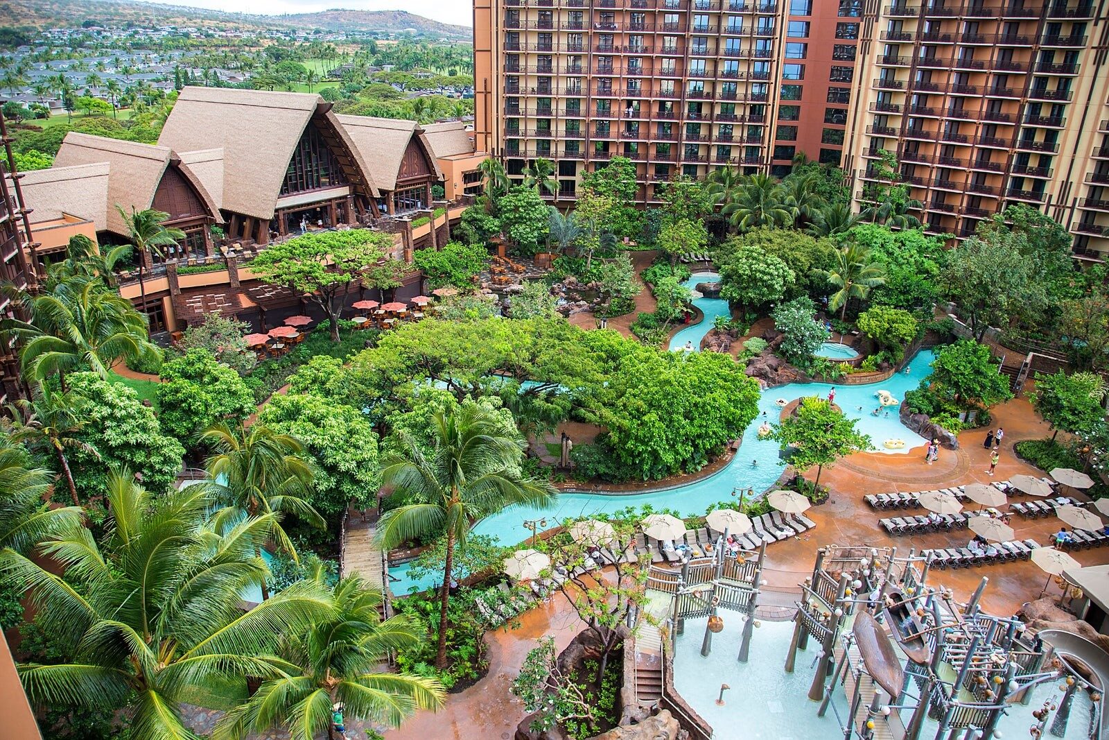 Aulani, A Disney Resort & Spa and Waikolohe Valley seen from the Pacific Ocean Aulani, A Disney Resort & Spa and Waikolohe Valley seen from the Pacific Ocean