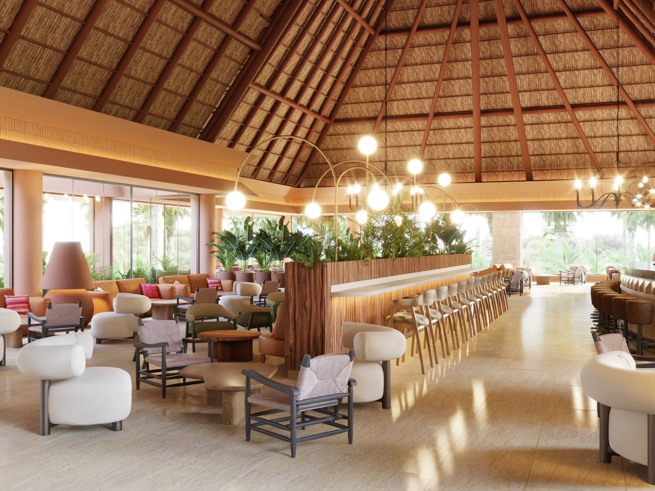 Lobby bar at Bahia Principe Grand Tequila, Cancun with Aquaterra Travels