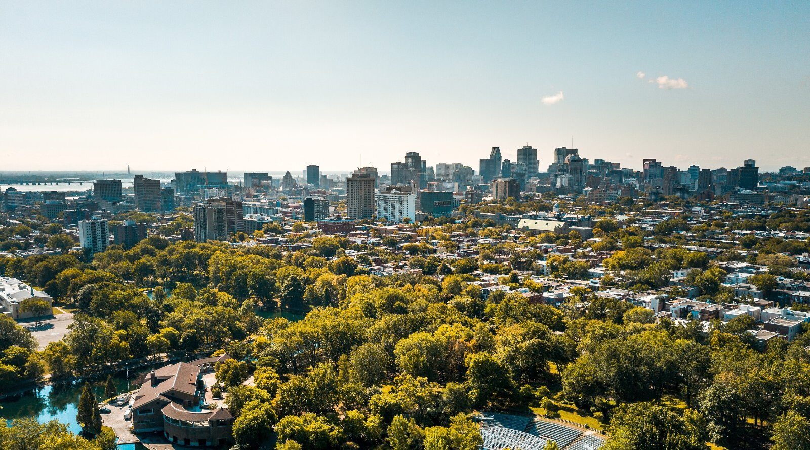 Montréal vue du ciel depuis le mont Royal