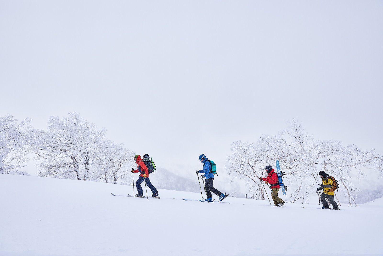 Hike through the powder snow at Kiroro
