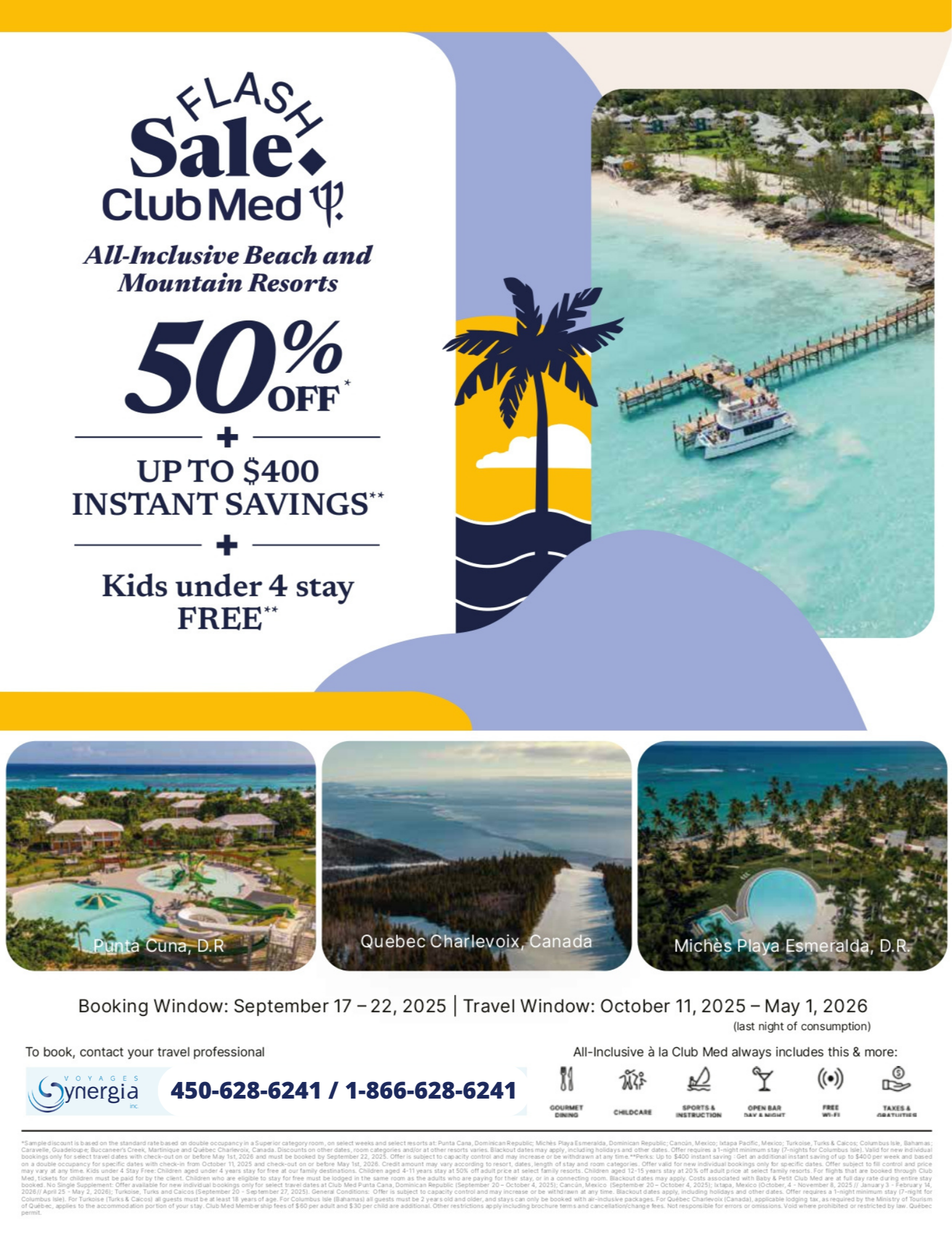 Club Med Promotions Flash Sale 50% off with Aqua Terra Travel
