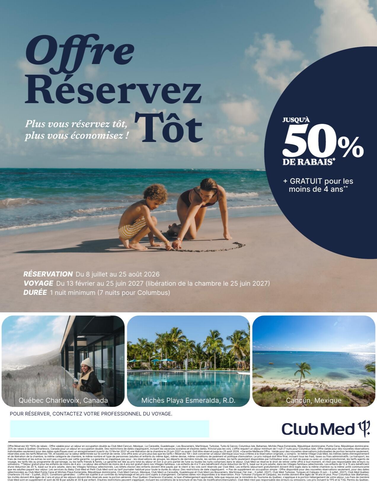 Promotion Club Med Réservez tôt avec Voyage Aquaterra