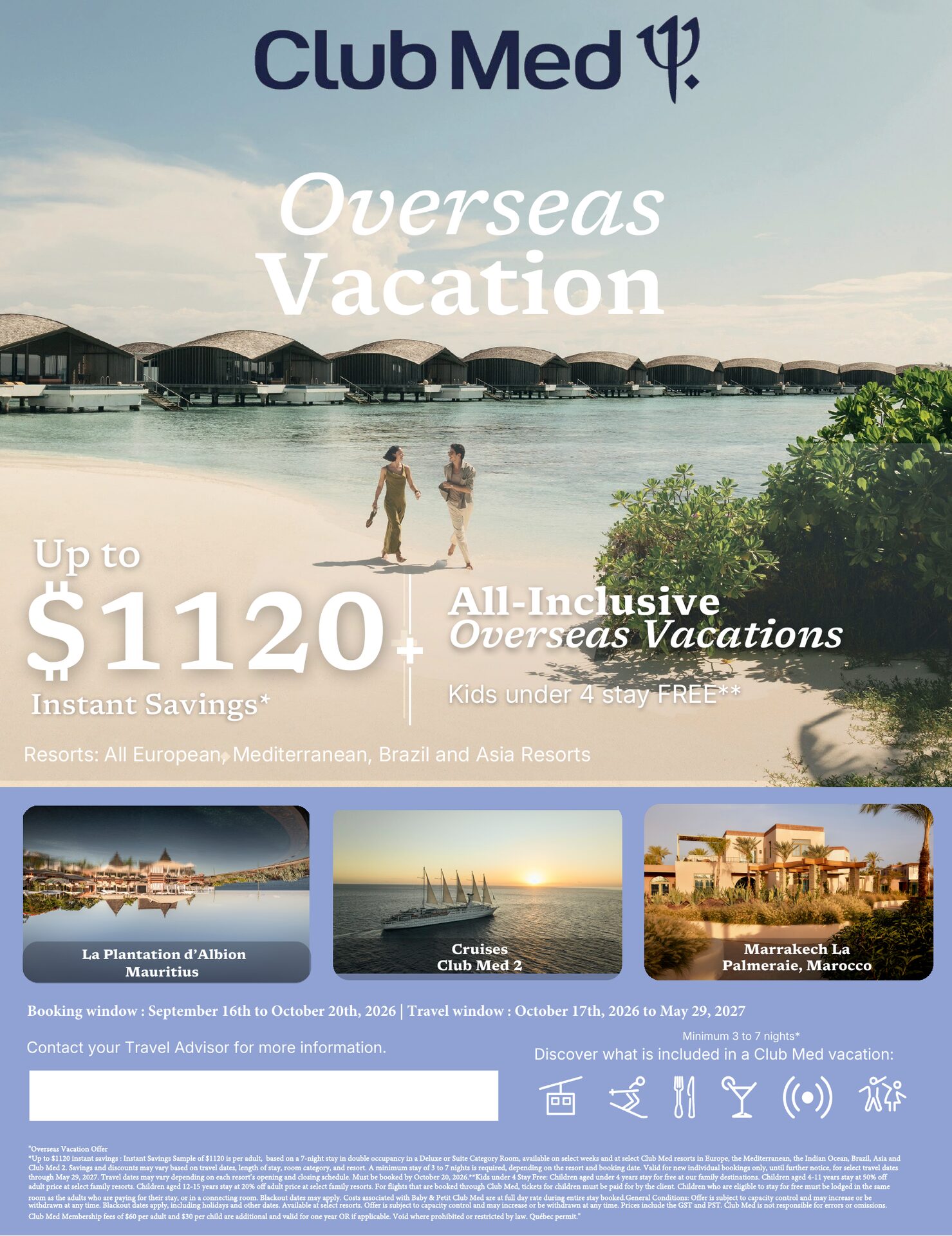 Club Med Long-Haul Getaways: all-inclusive packages in Europe, the Mediterranean, Brazil and Asia, book by October 20, 2026 with Voyages AquaTerra Club Med Long-Haul Getaways: all-inclusive packages in Europe, the Mediterranean, Brazil and Asia, book by October 20, 2026 with Voyages AquaTerra