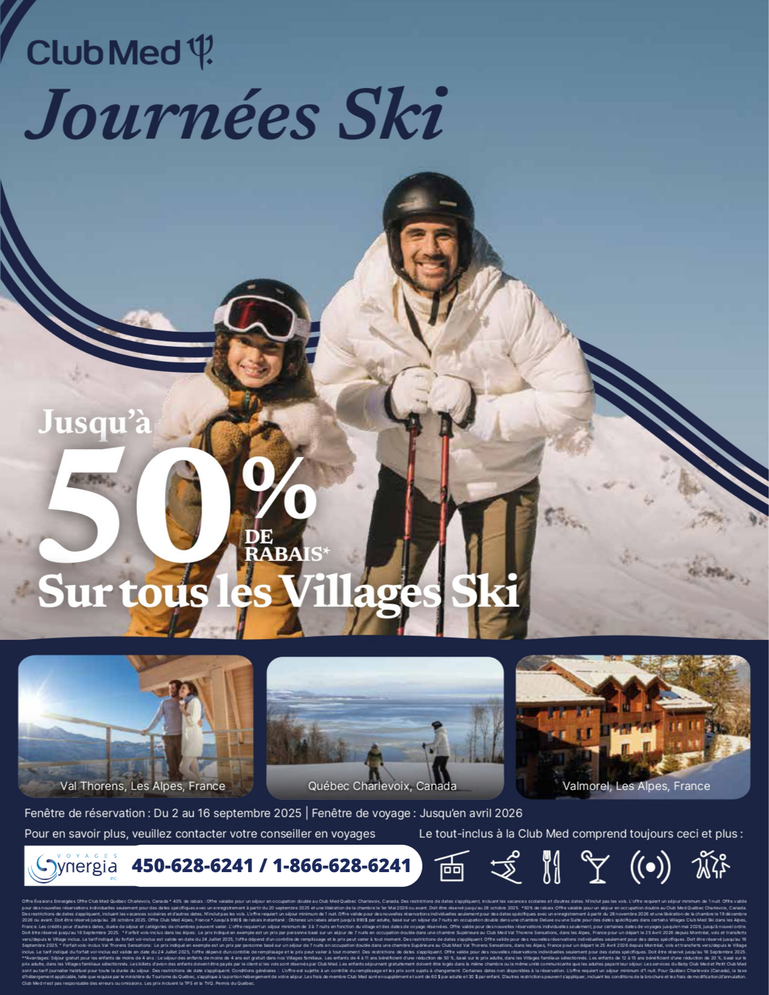 Promotions Club Med Offre Journées Ski Jusqu'à 50% de rabais avec Voyages Aqua Terra