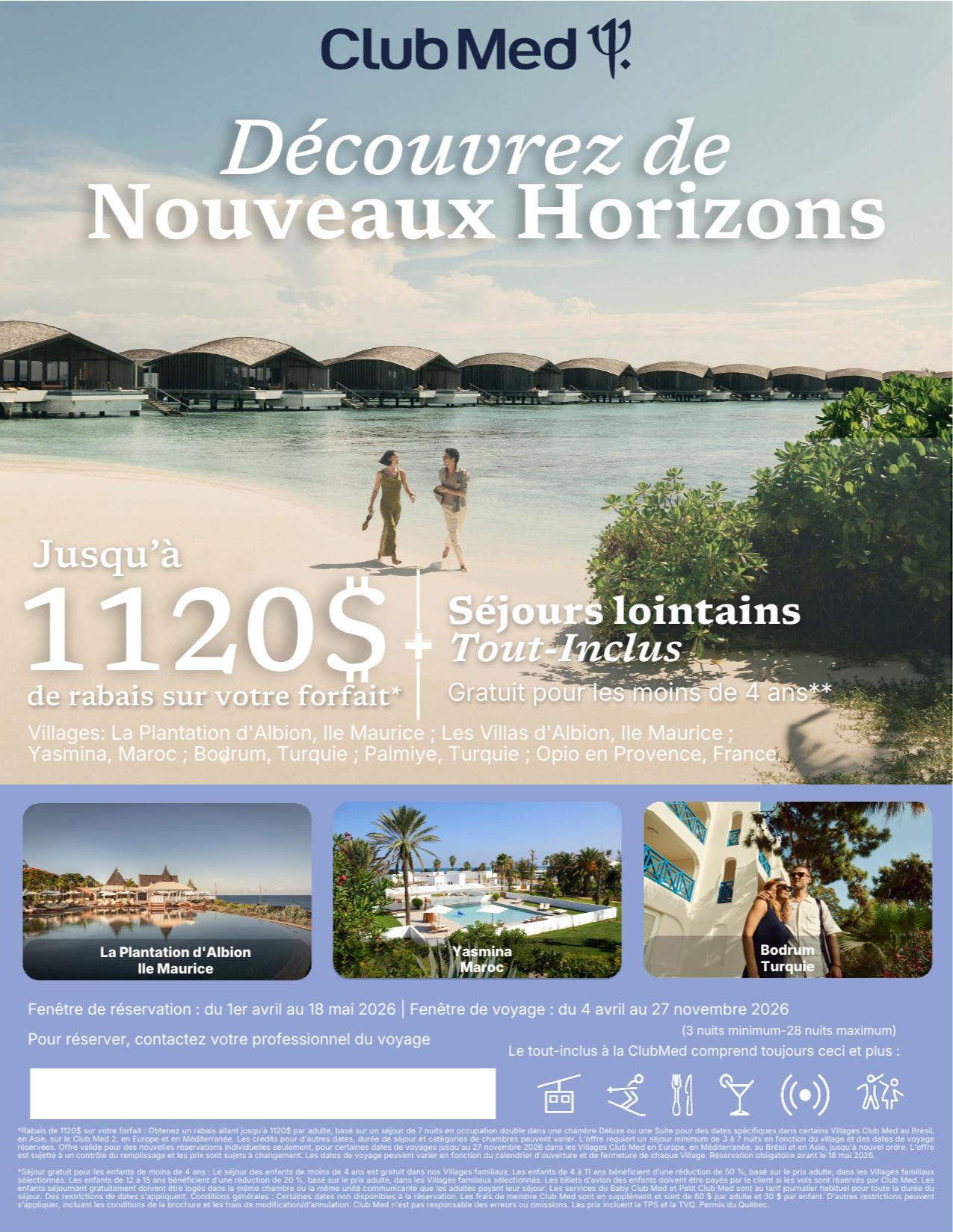 Promotion Club Med Découvrez des nouveaux horizons avec Voyages Aquaterra