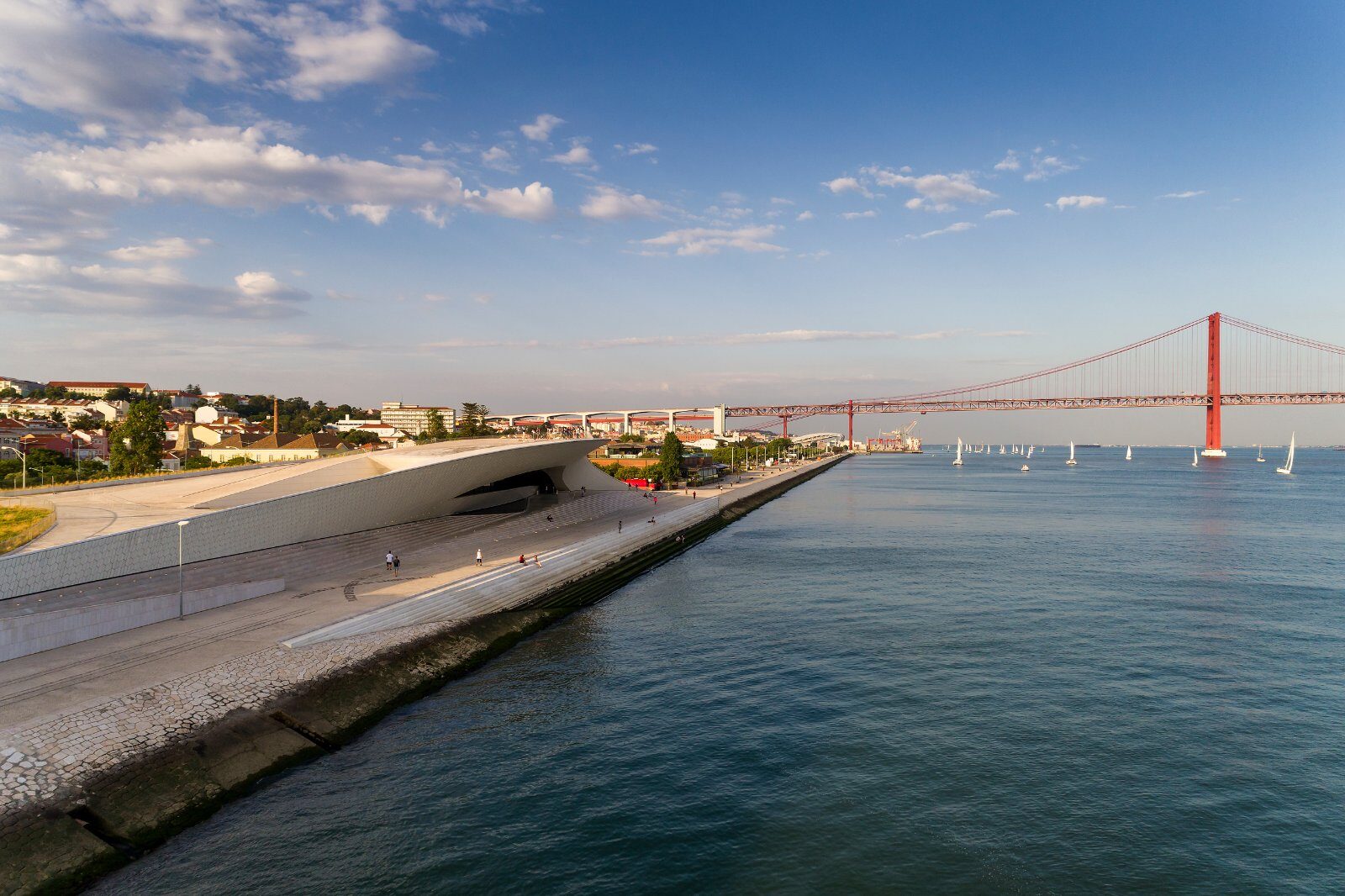 Tagus waterfront and 25 de Abril Bridge, Lisbon