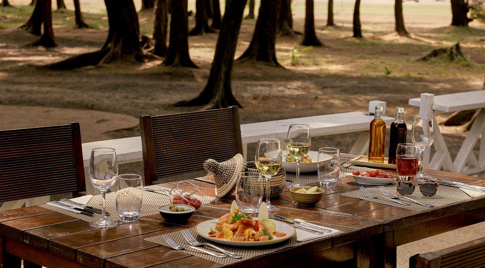 Table set for a Moroccan meal