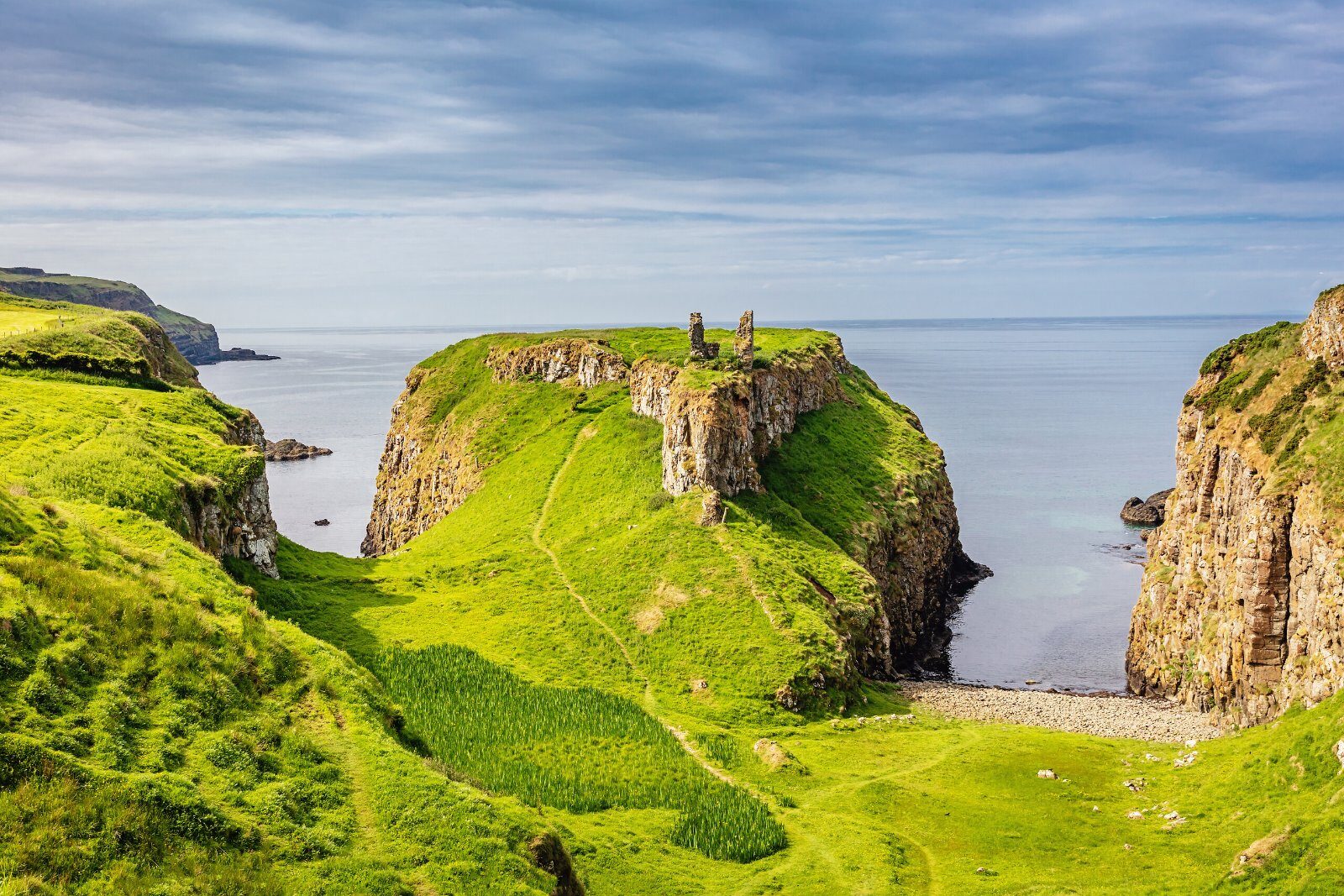 Green cliffs on the Irish coast