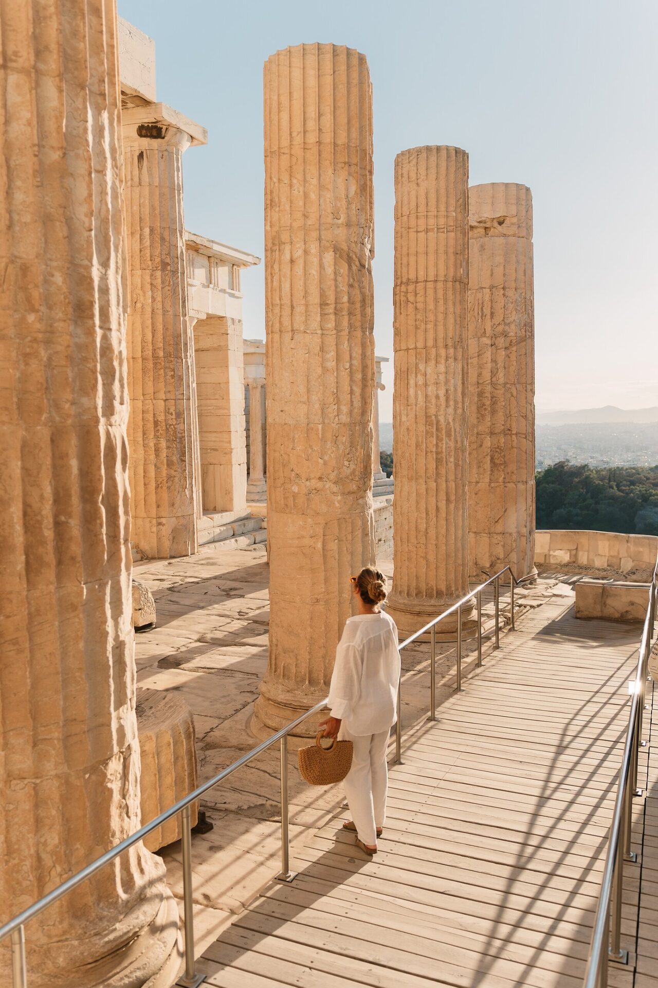 Columns of an ancient temple in Greece