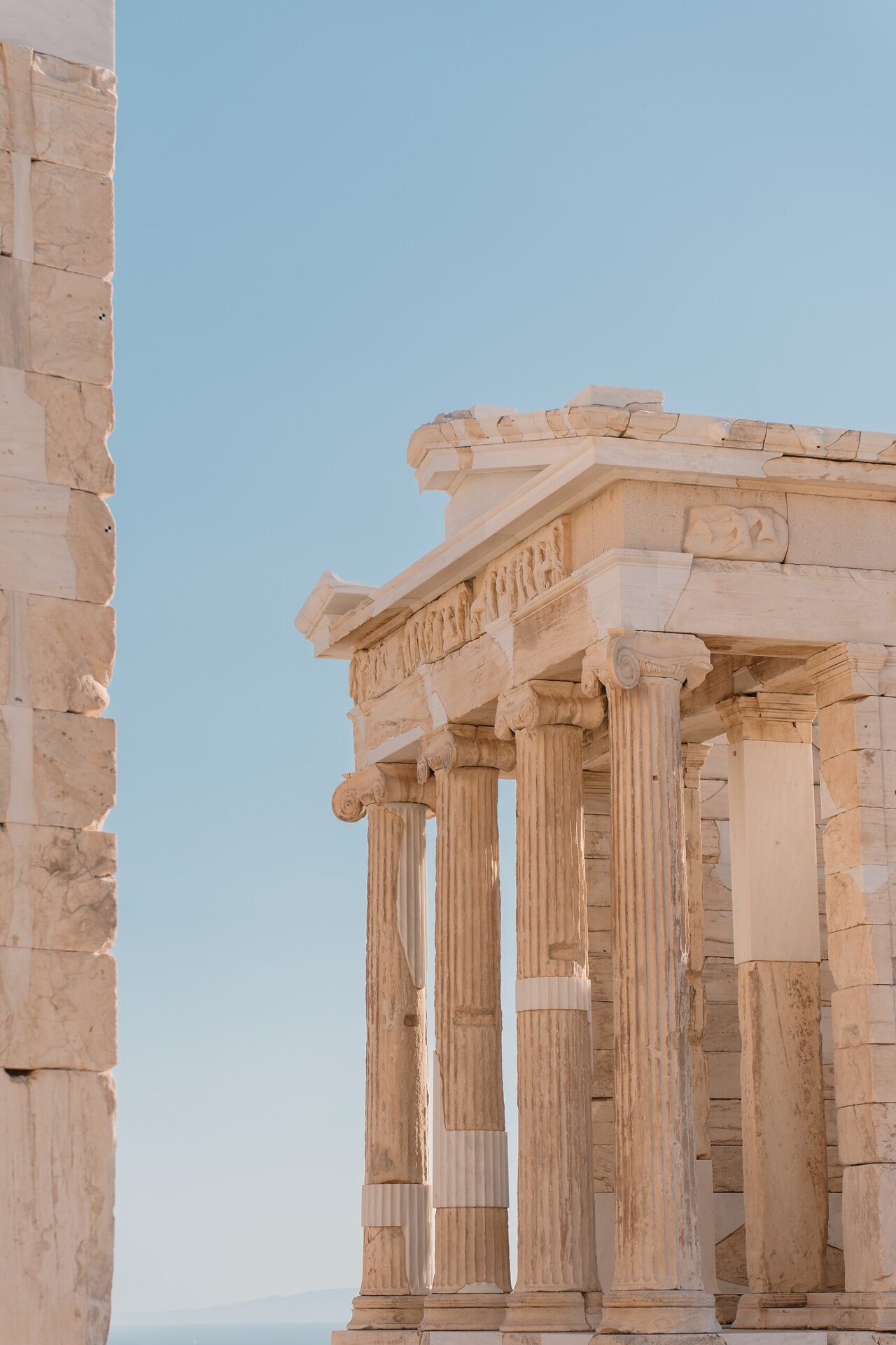 Detail of a temple on the Acropolis of Athens