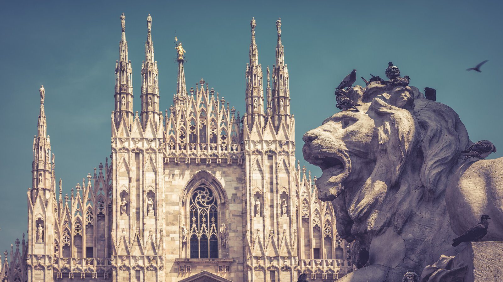 Marble spires of Milan Cathedral