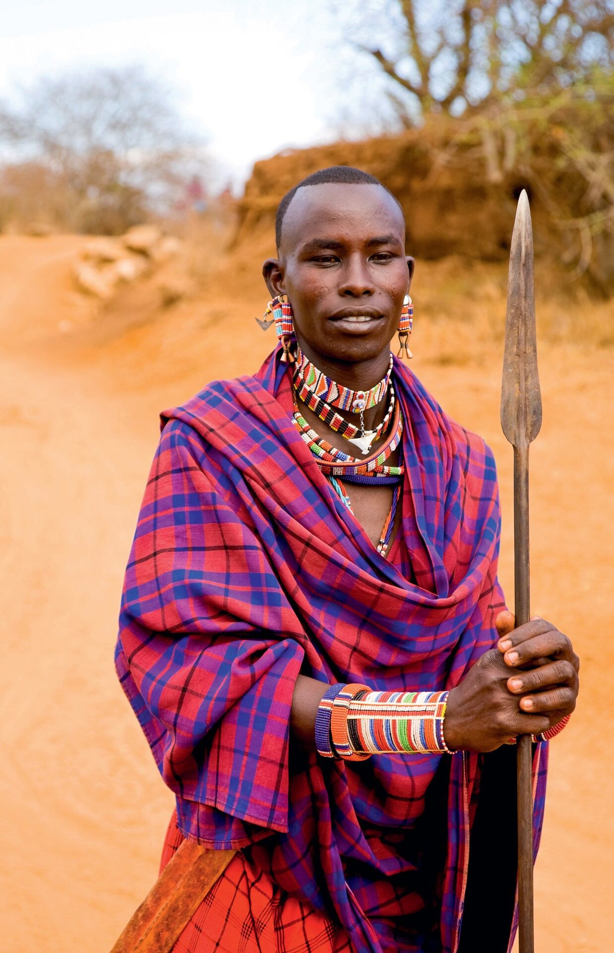 Portrait of a Maasai man in Tanzania