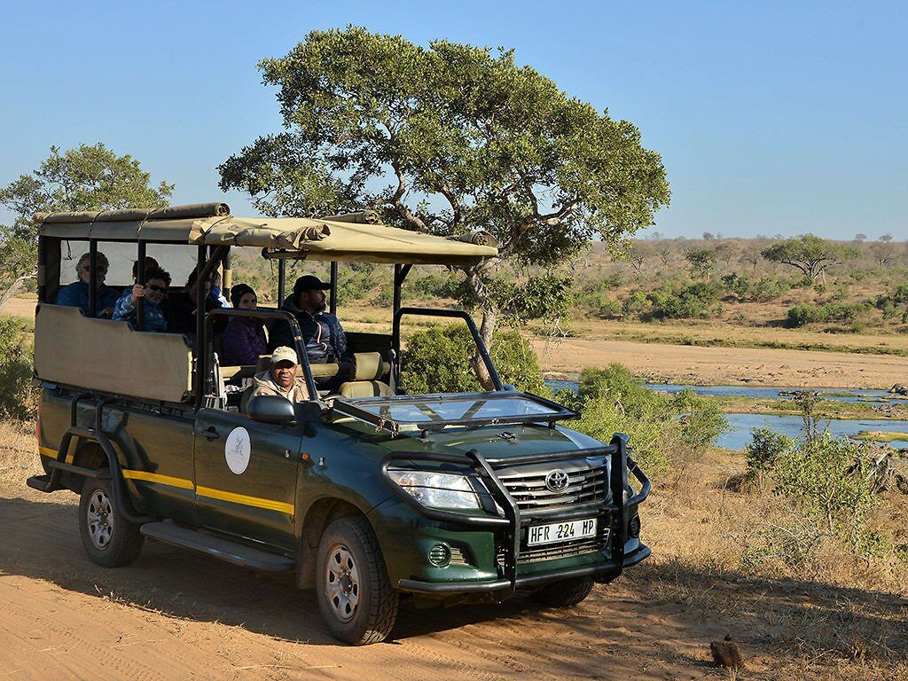 Safari vehicle in a South African reserve