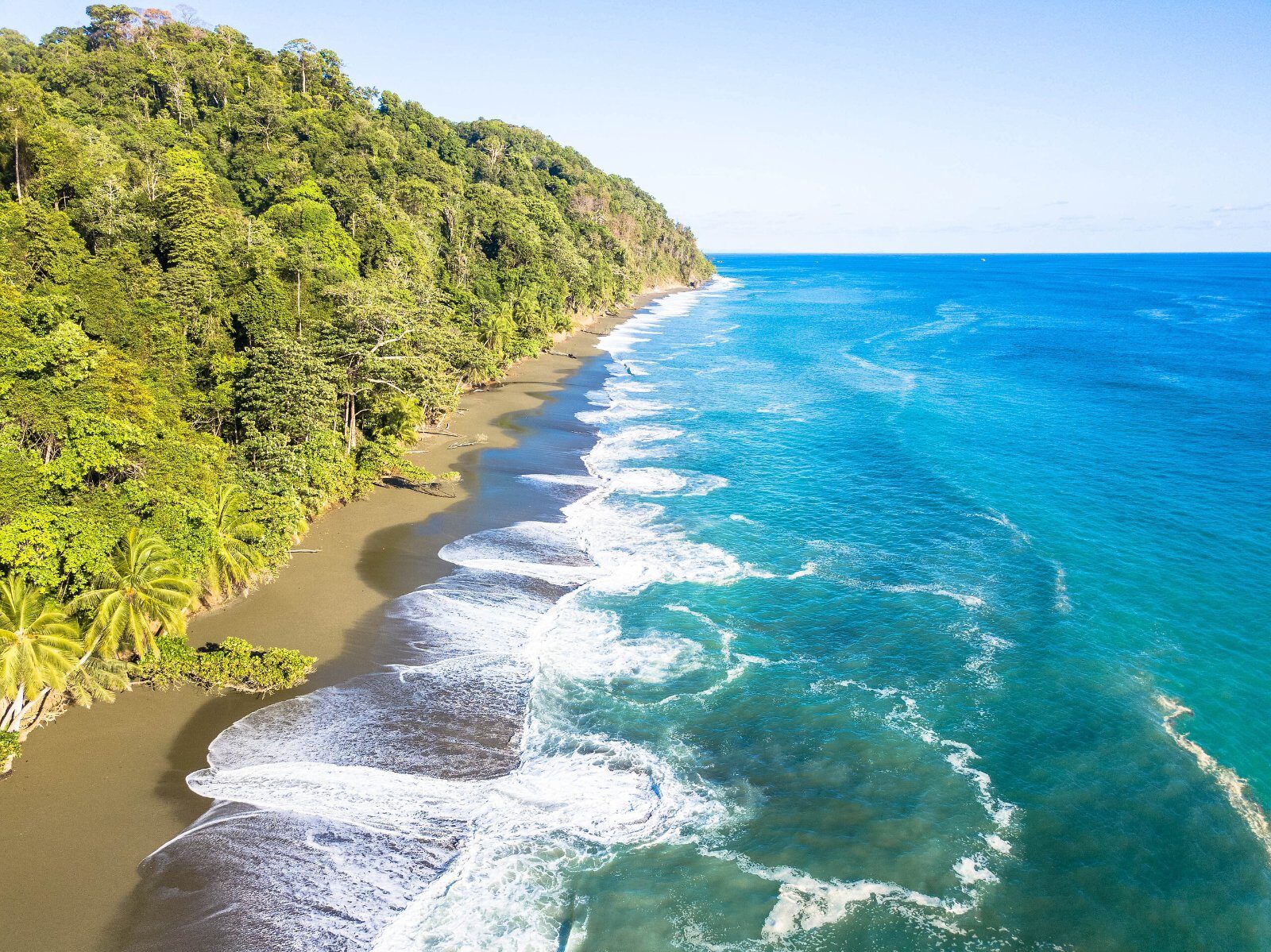 Wild coastline and Pacific beach in Costa Rica