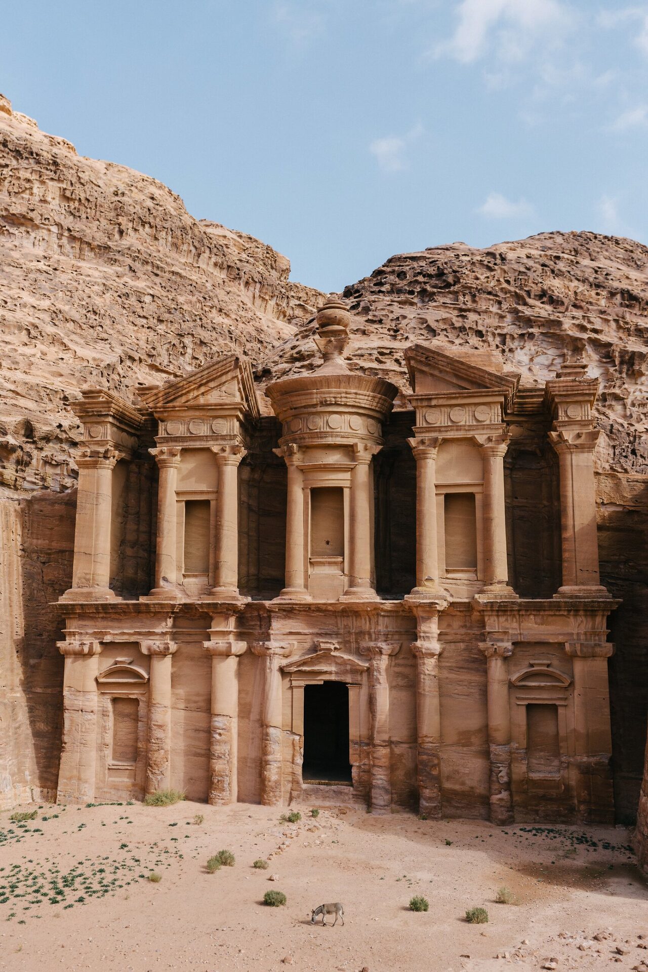 Sandstone cliffs of Petra