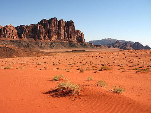 Red sand desert of Wadi Rum