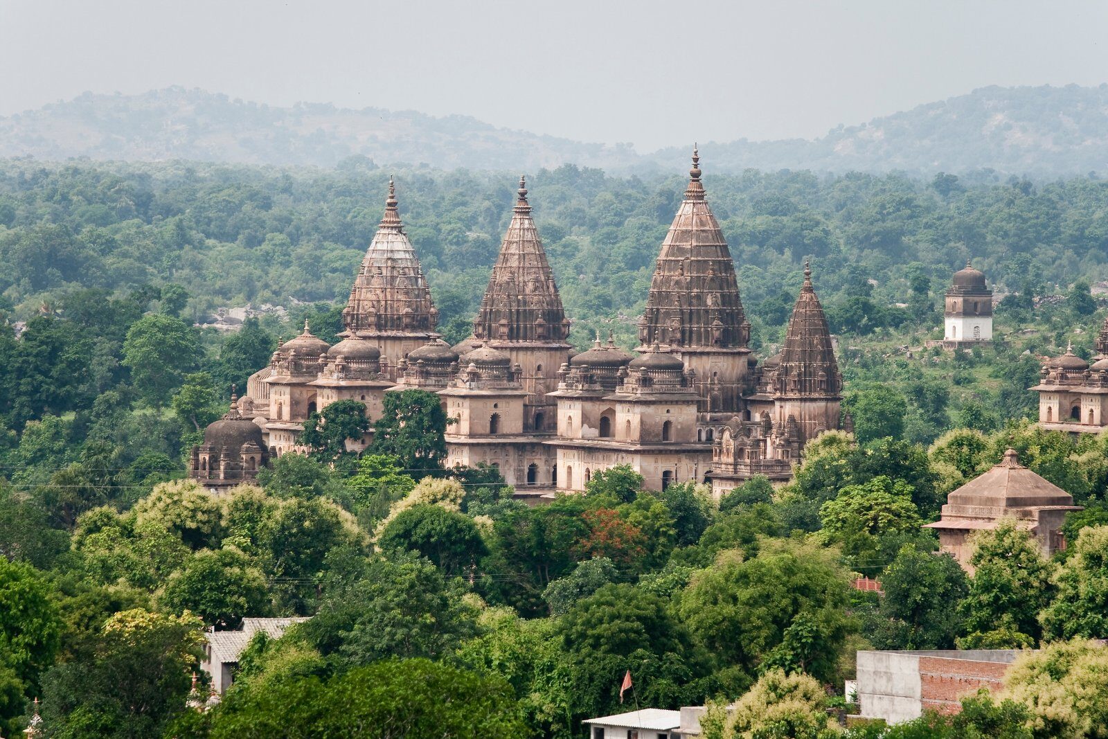 Stone temples amid the forest in India