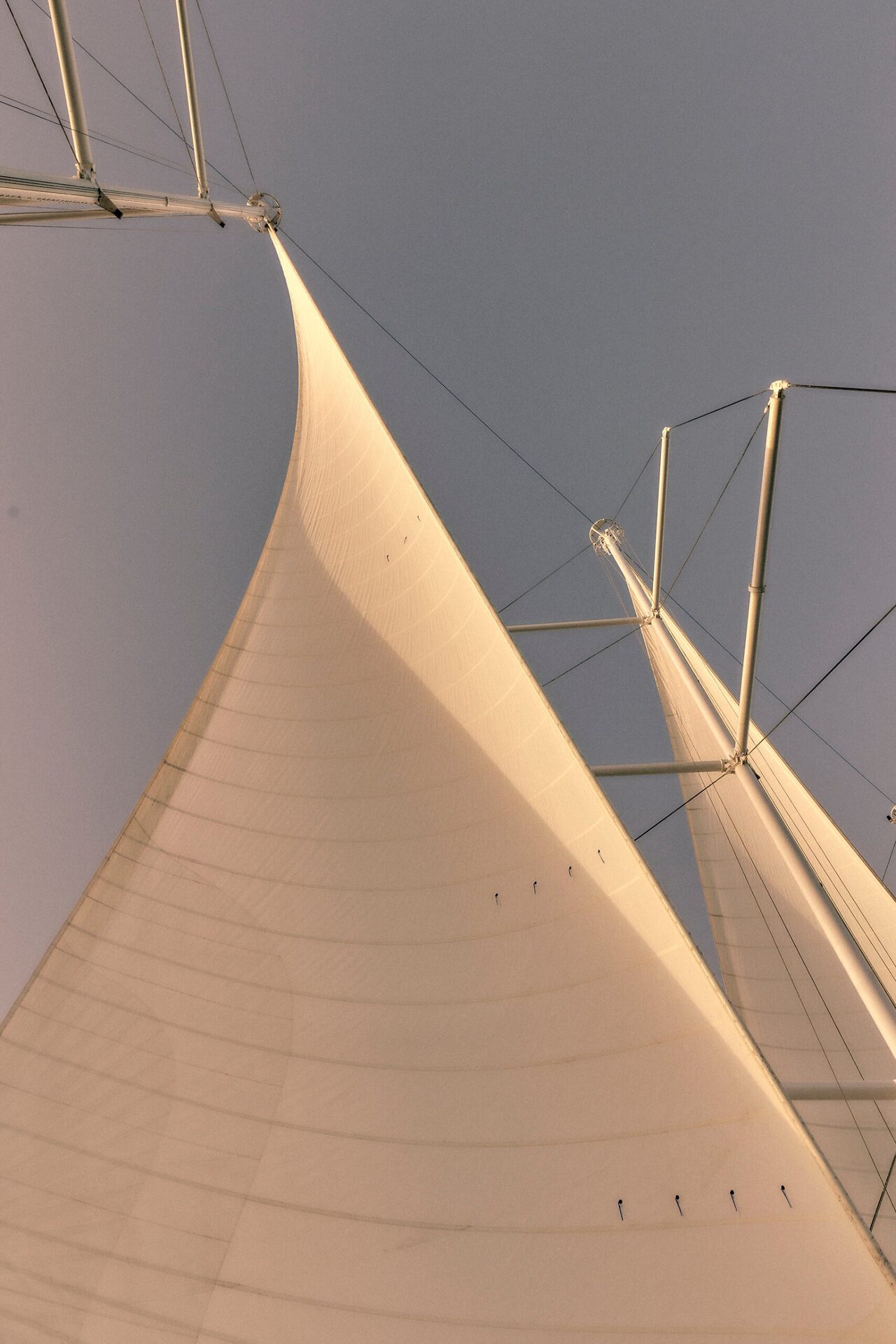 The Club Med 2 sails seen from the deck