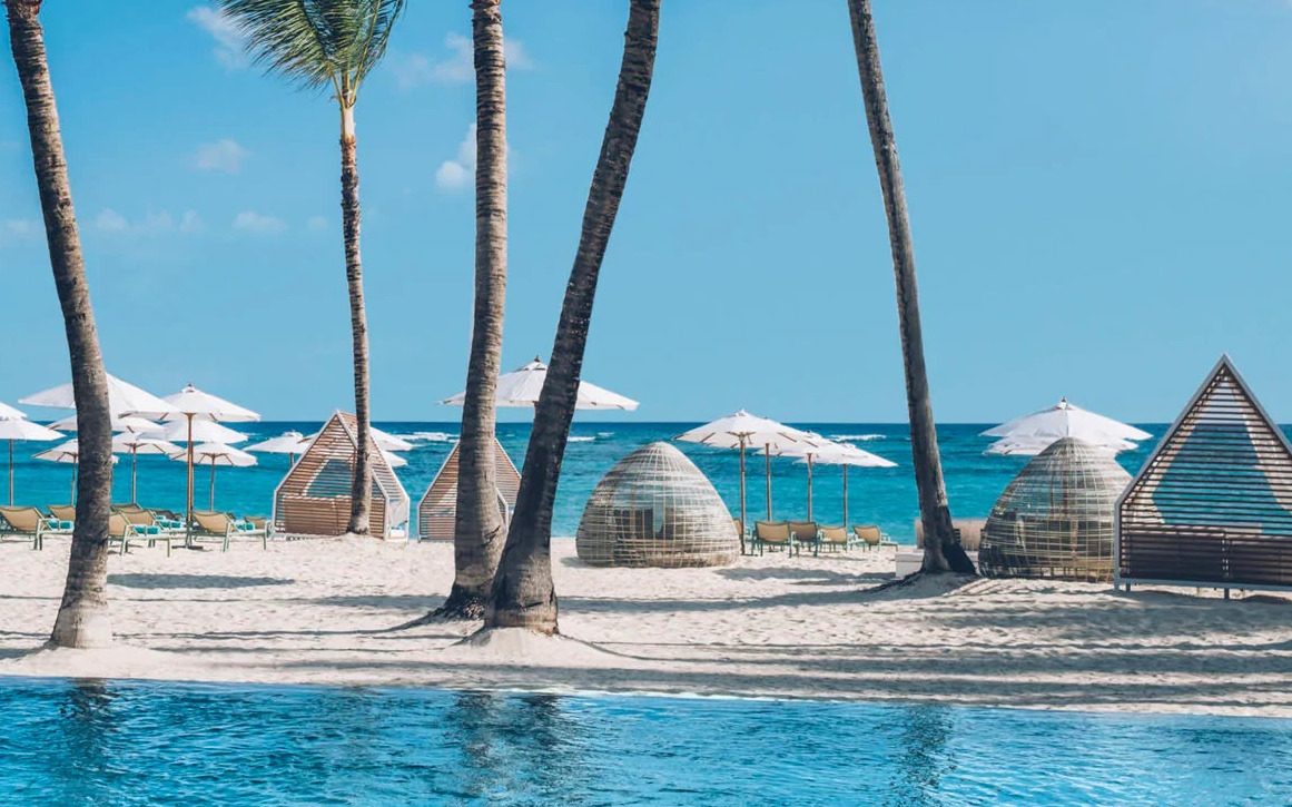 Pool beach view