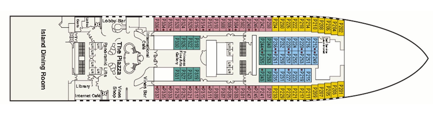 Caribbean Princess pont 5 Plaza