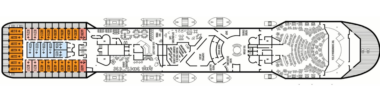 ms Prinsendam deck 8 Promenade