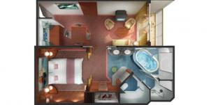 Cruise NCL Norwegian Cruise Line Spirit Penthouse with large balcony plan