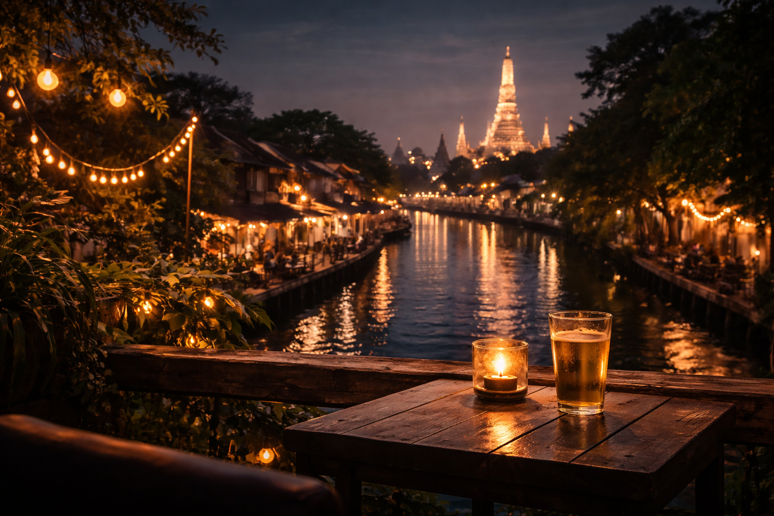 Terrasse avec vue de Bangkok