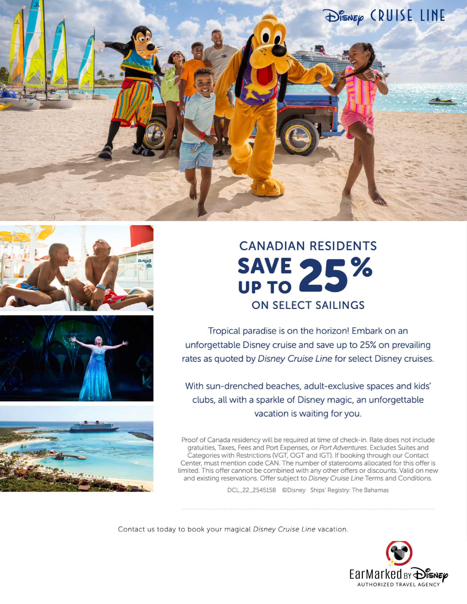Canadian Residents - Save up to 25% on select Disney Cruise Line sailings