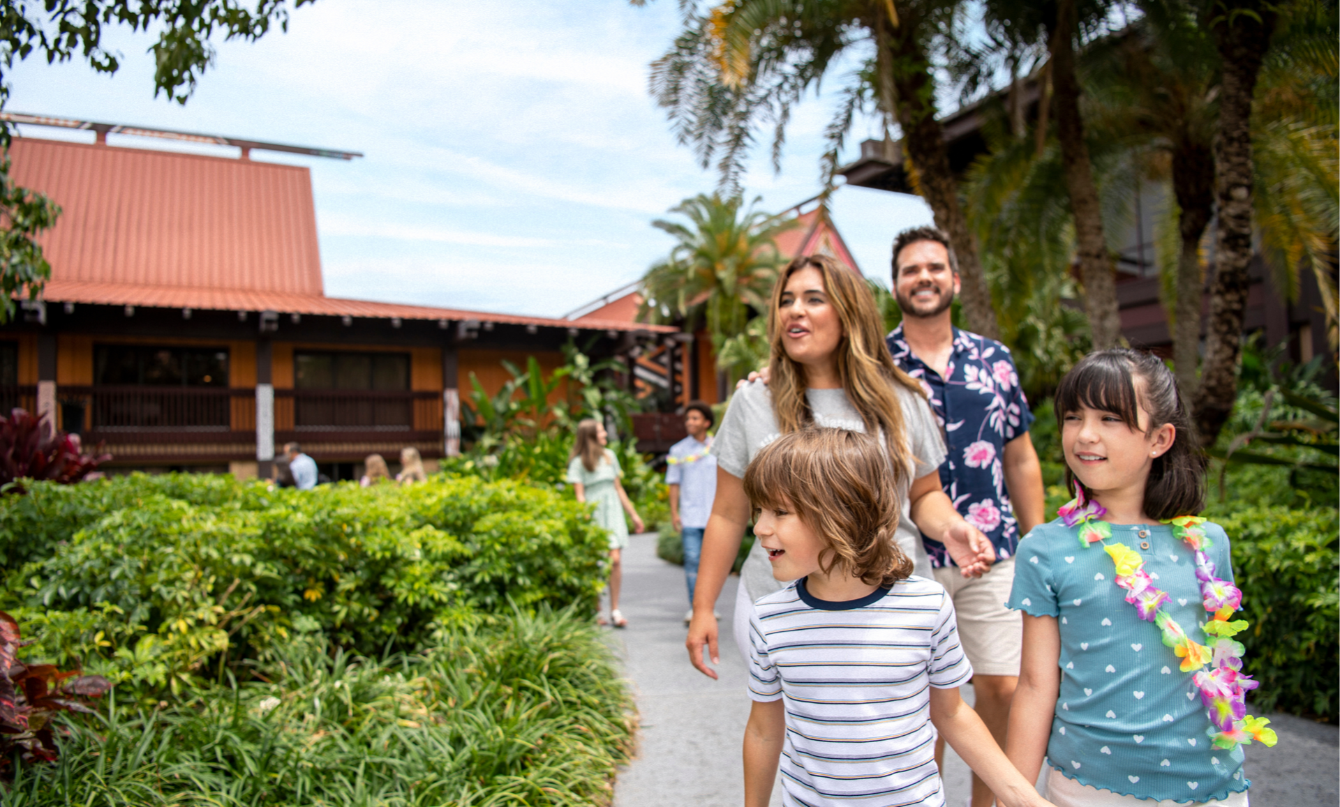Family at Disney’s Polynesian Village Resort at Walt Disney World Resort in Florida