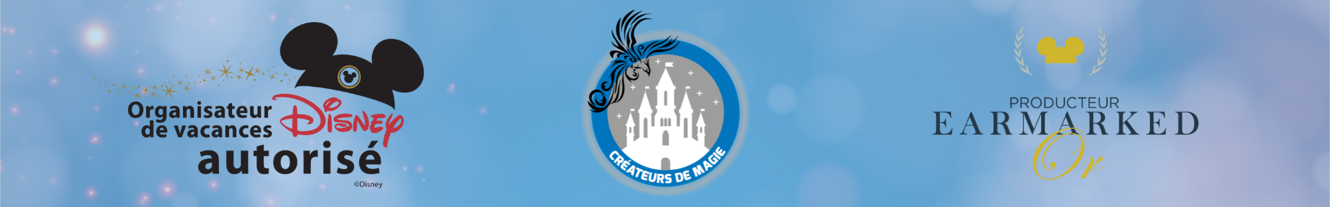 Voyages Synergia Créateurs de Magie Organisateur de Vacances Disney Autorisé Producteur Earmarked Or