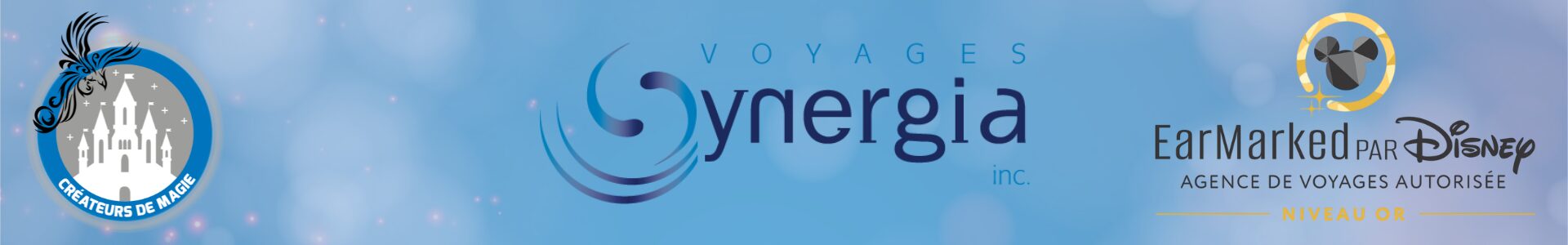 Voyages Synergia Créateurs de Magie Organisateur de Vacances Disney Autorisé Producteur Earmarked Or