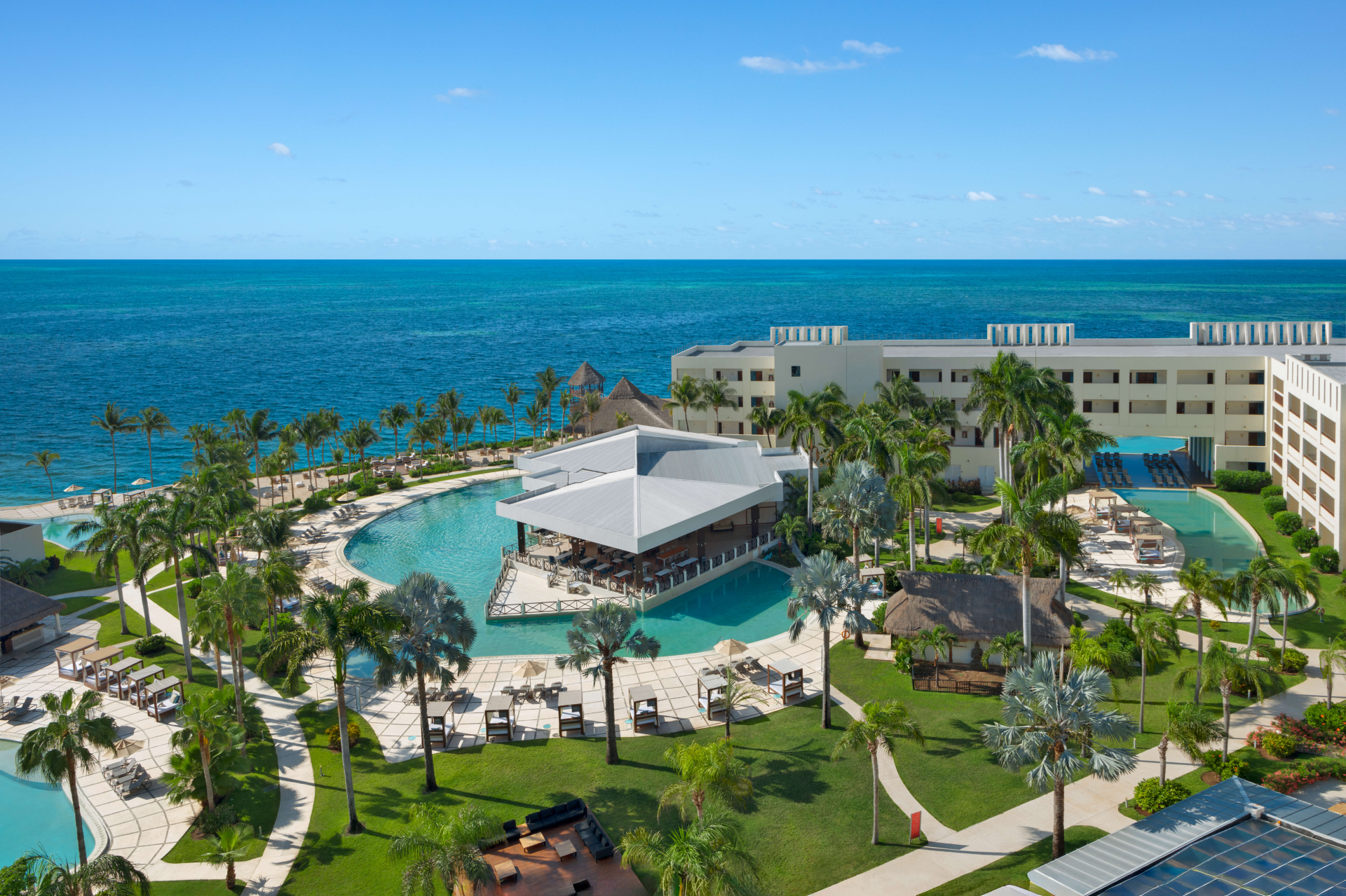Aerial view of the Dreams Puerto Morelos, Riviera Maya with Aquaterra Travels