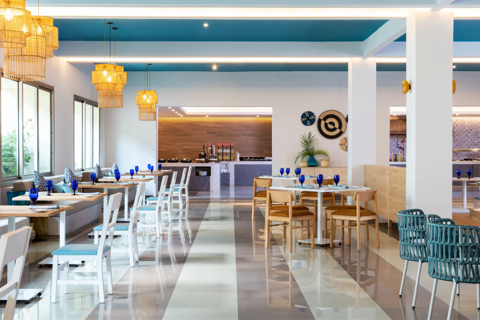 Restaurent at Dreams Puerto Morelos, Riviera Maya with Aquaterra Travels