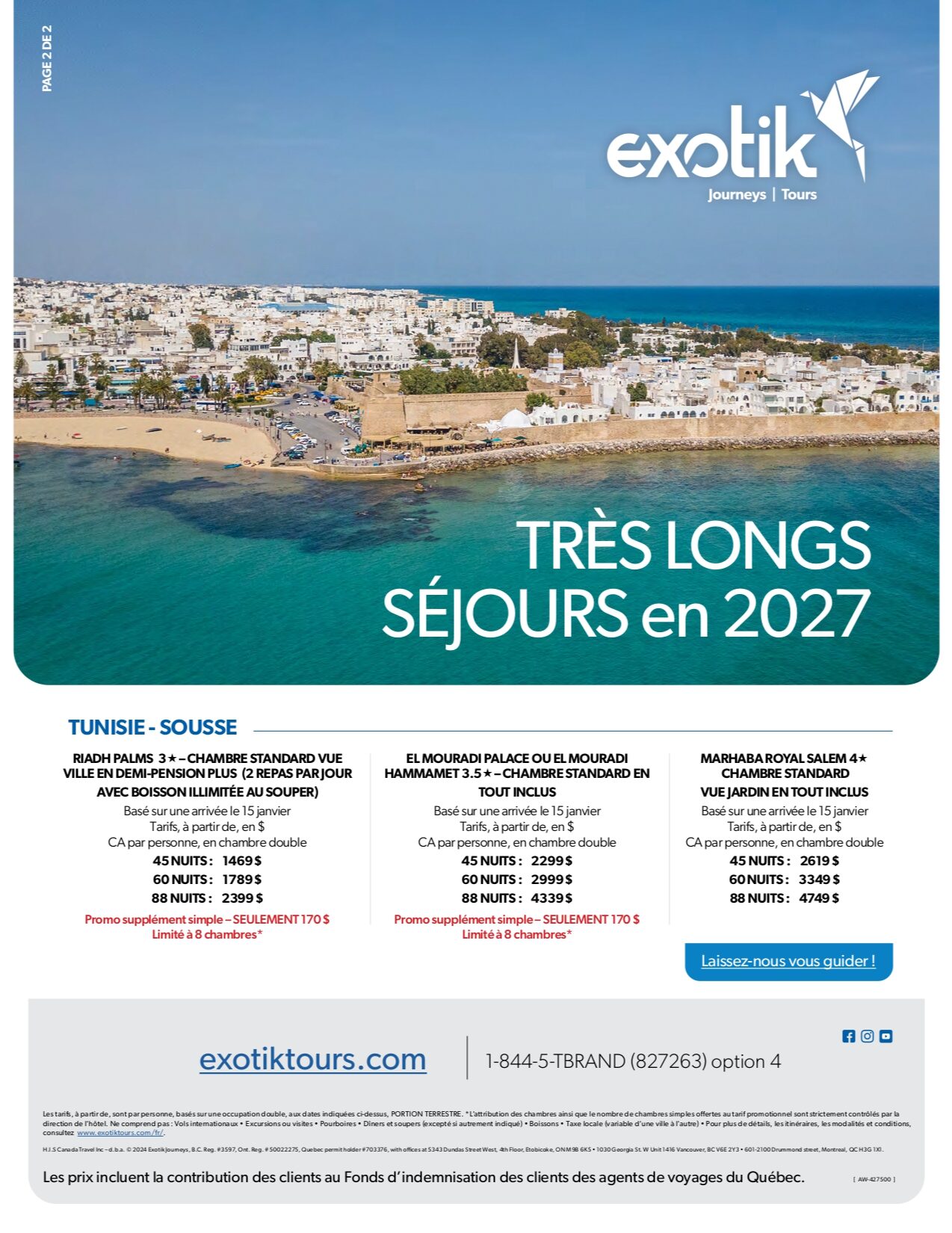 Exotik promotion Long stay in 2027 with Aquaterra Travels