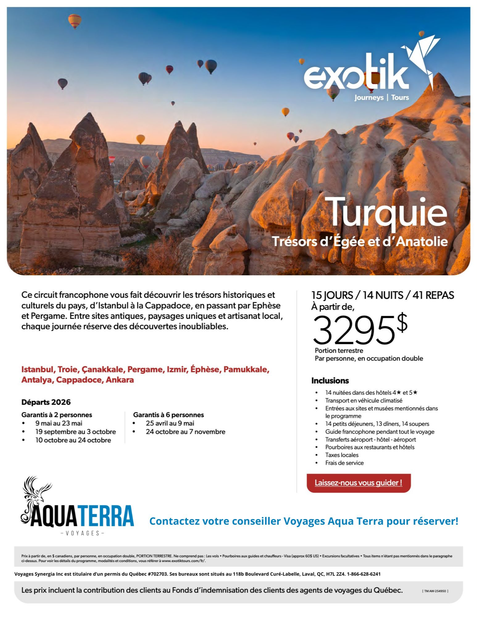 Exotik Tours Turkey Trip Treasures of the Aegean and Anatolia with Voyages Aqua Terra