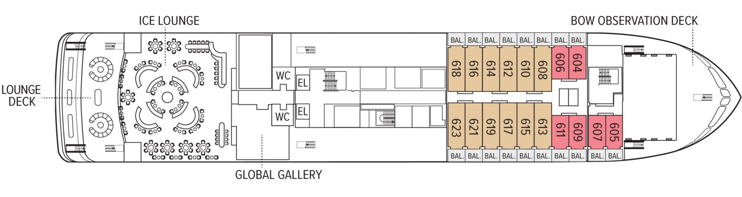 Lindblad Expeditions National Geographic Endurance Lounge Deck