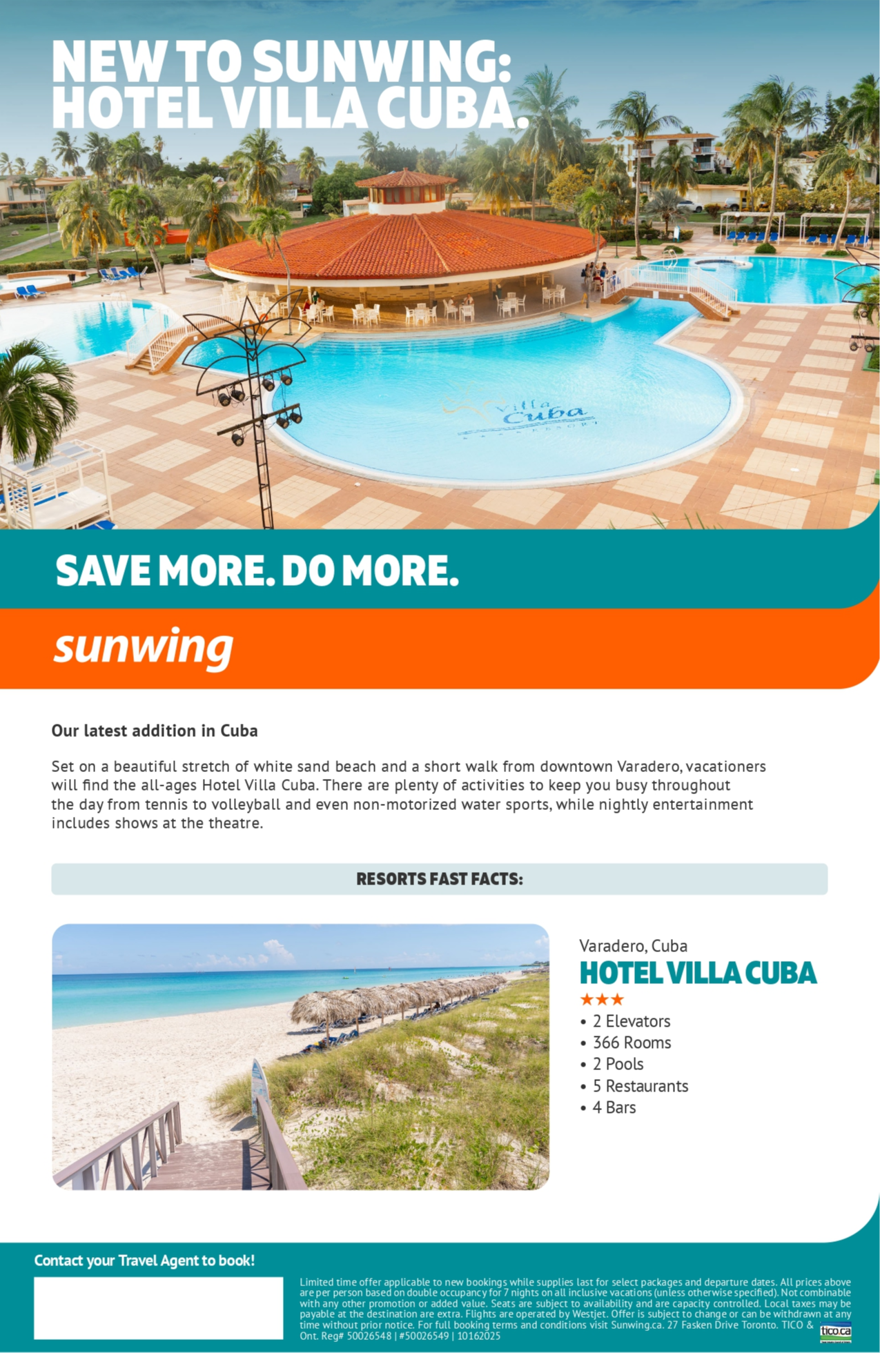 Sunwing Vacations Promotion New To Sunwing Hotel Villa Cuba with Voyages Aqua Terra Sunwing Vacations Promotion New To Sunwing Hotel Villa Cuba with Voyages Aqua Terra